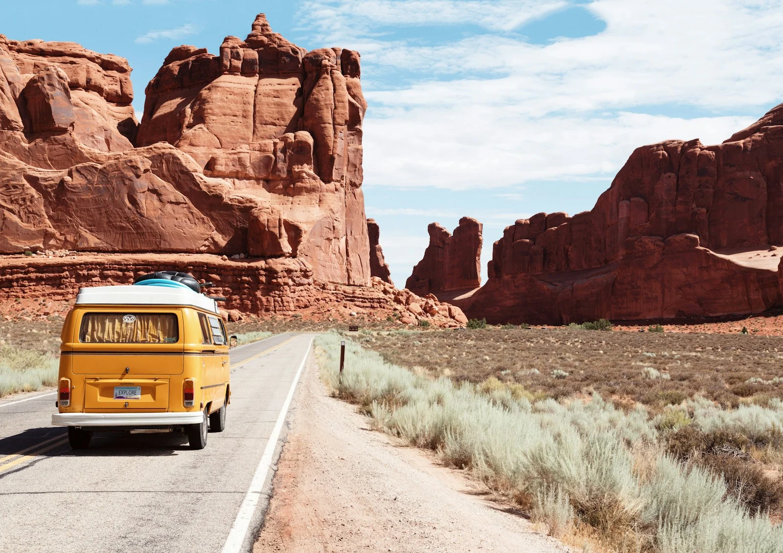 Expatrie : yellow Volkswagen van on road