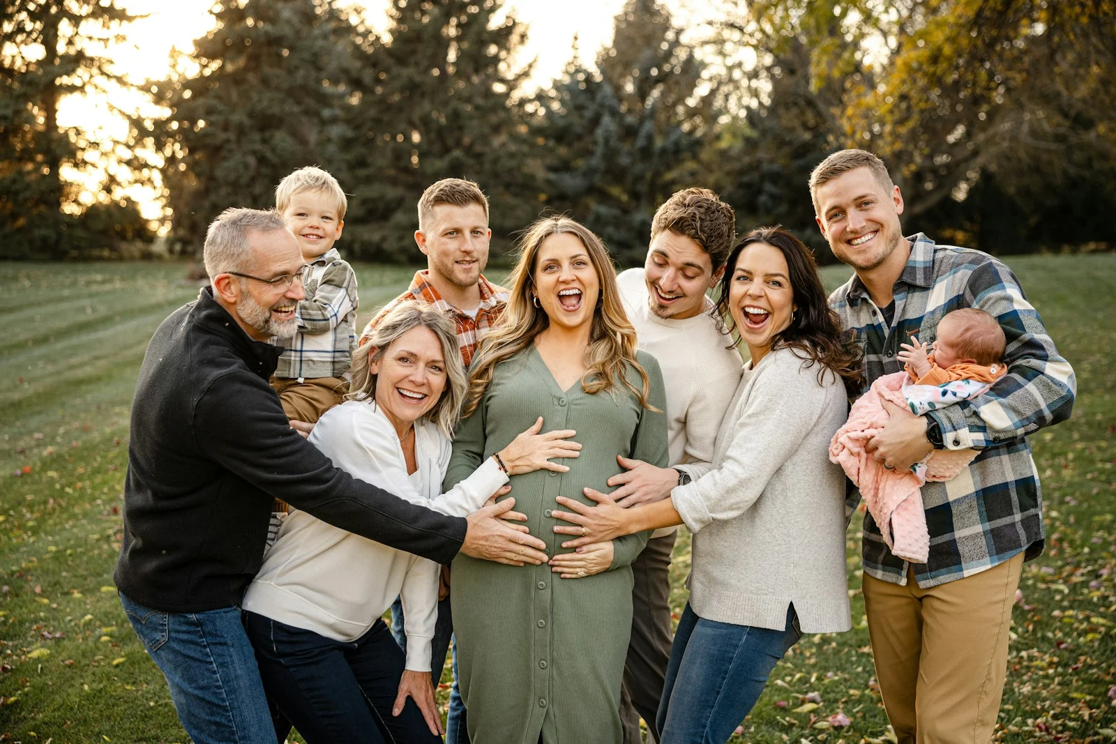Family joyfully anticipates a new baby's arrival!